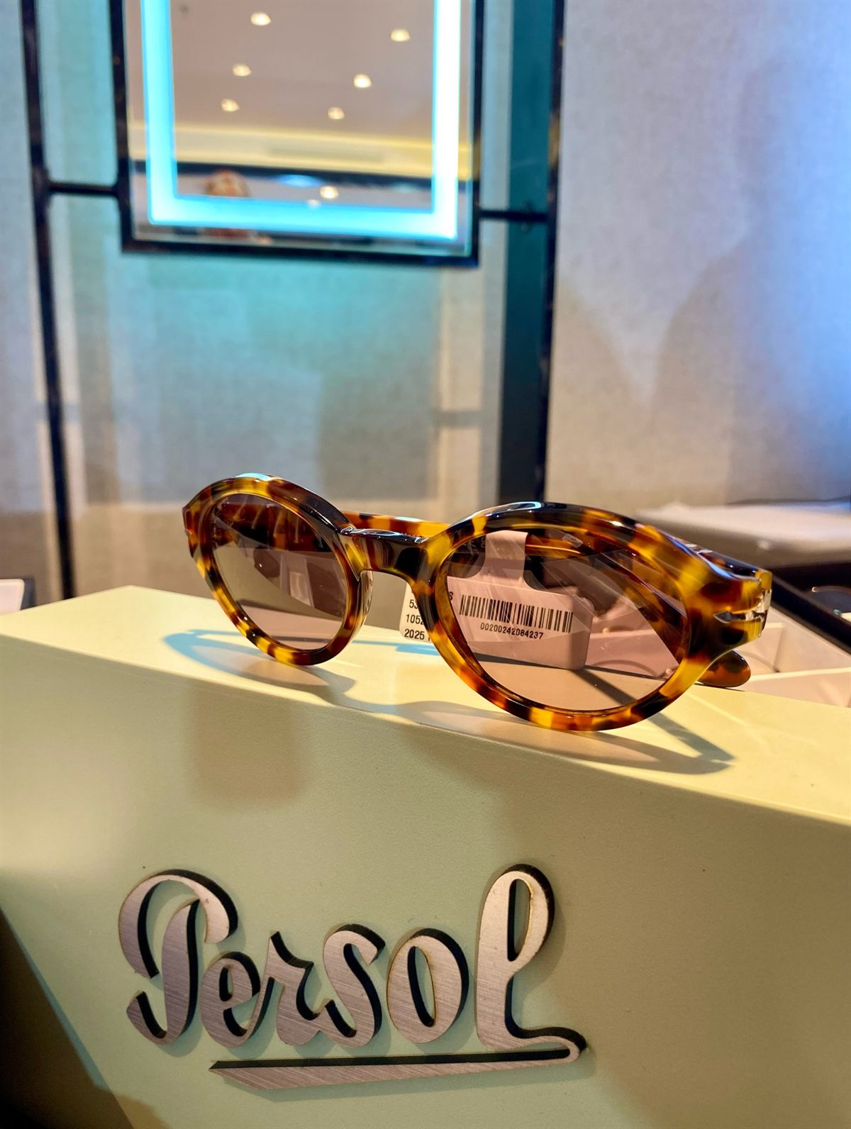 Persol Havana Kaplumbağa Kabuğu Yuvarlak Güneş Gözlüğü